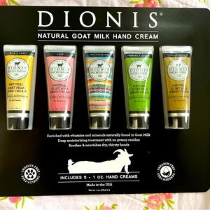 Dionis Goat Milk Hand Cream - Brand new in packaging, 5 one ounce tubes